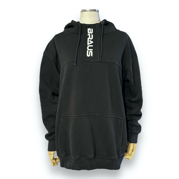 BRAUS Black Unisex Track Hoodie - Picture 2 of 9